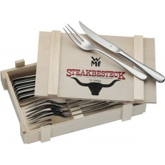 WMF Steak Knife/Fork Set - Premium Cromargan 18/10 Stainless Steel | Elegant & Durable Dining Experience